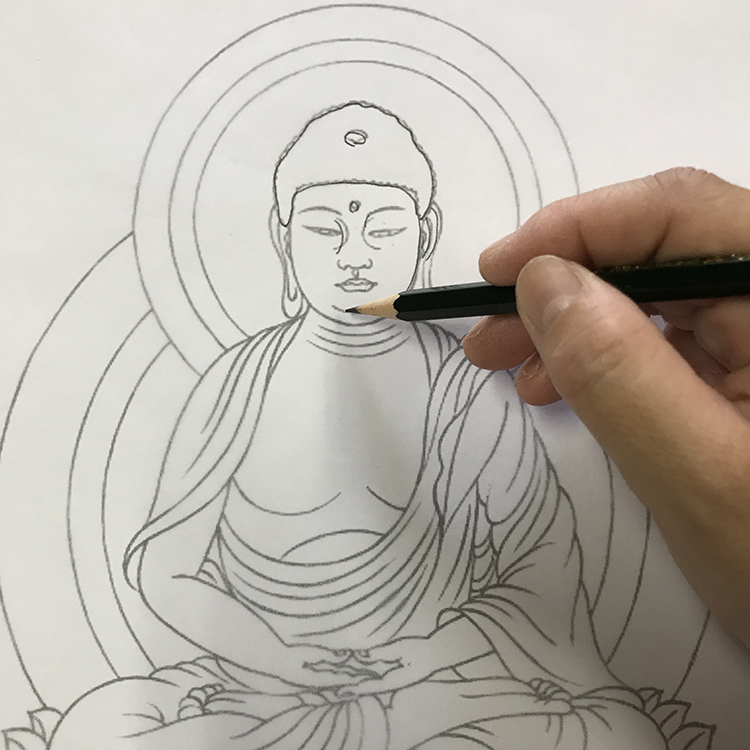 仏さまを描いて、体も心も綺麗に<br>「静かなお寺での写仏体験」